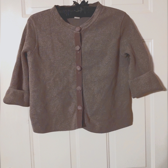 🤎🐿️🤎 Stellar Tailored Mocha Brown Cuff Sleeve Cardigan - M - Picture 4 of 14